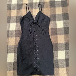 Windsor Navy Laced Up dress